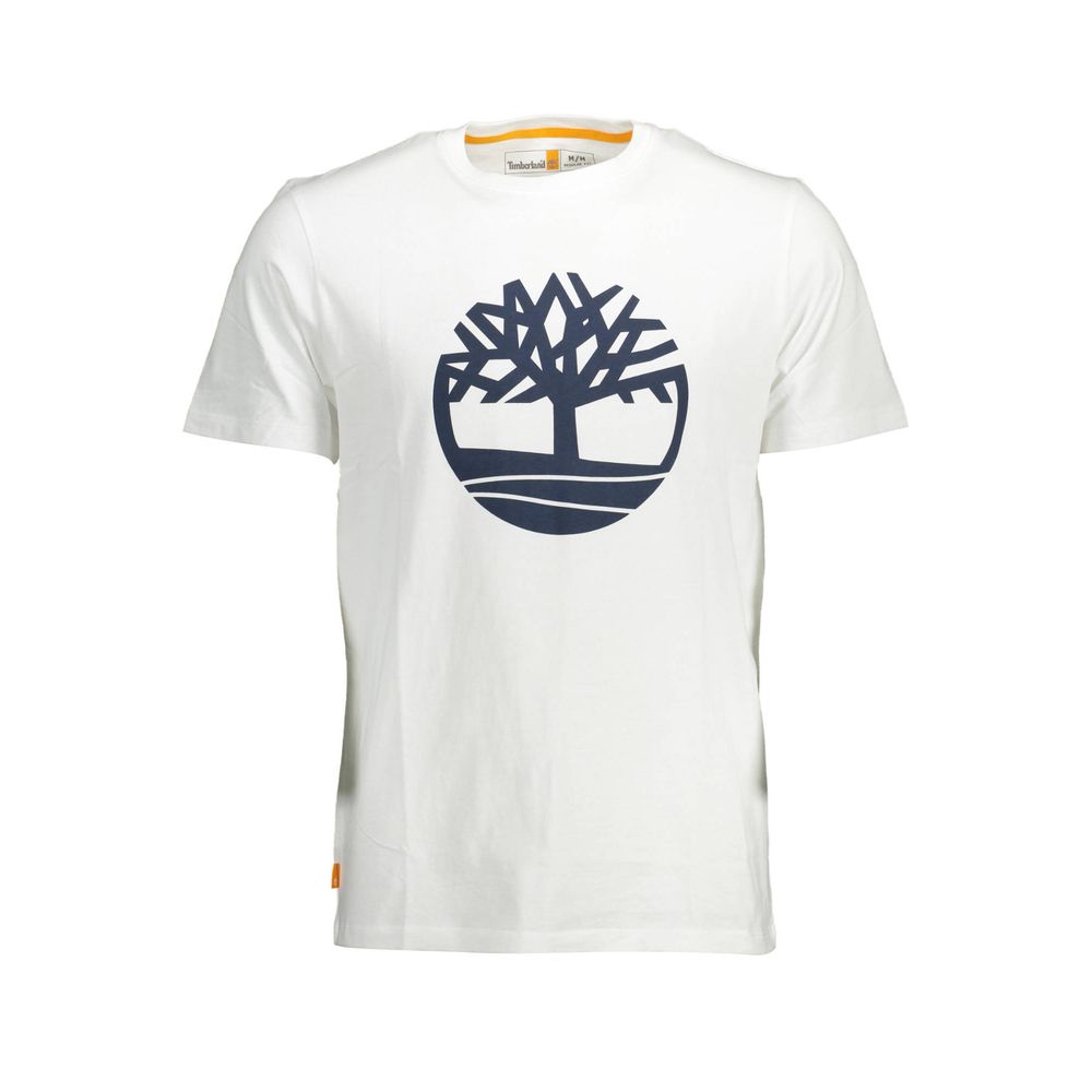 White Cotton Men TShirt - GlamHub Luxury and Icon Brand Clothing