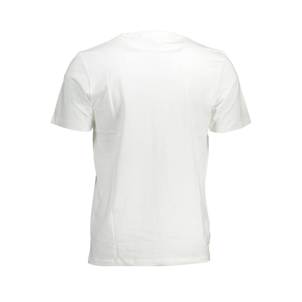 White Cotton Men T-Shirt - GlamHub Luxury and Icon Brand Clothing