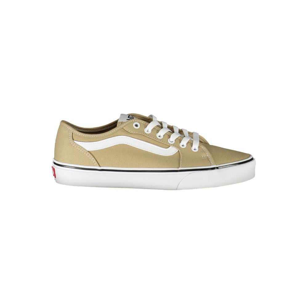 Beige Polyester Sneaker - GlamHub Luxury and Icon Brand Clothing