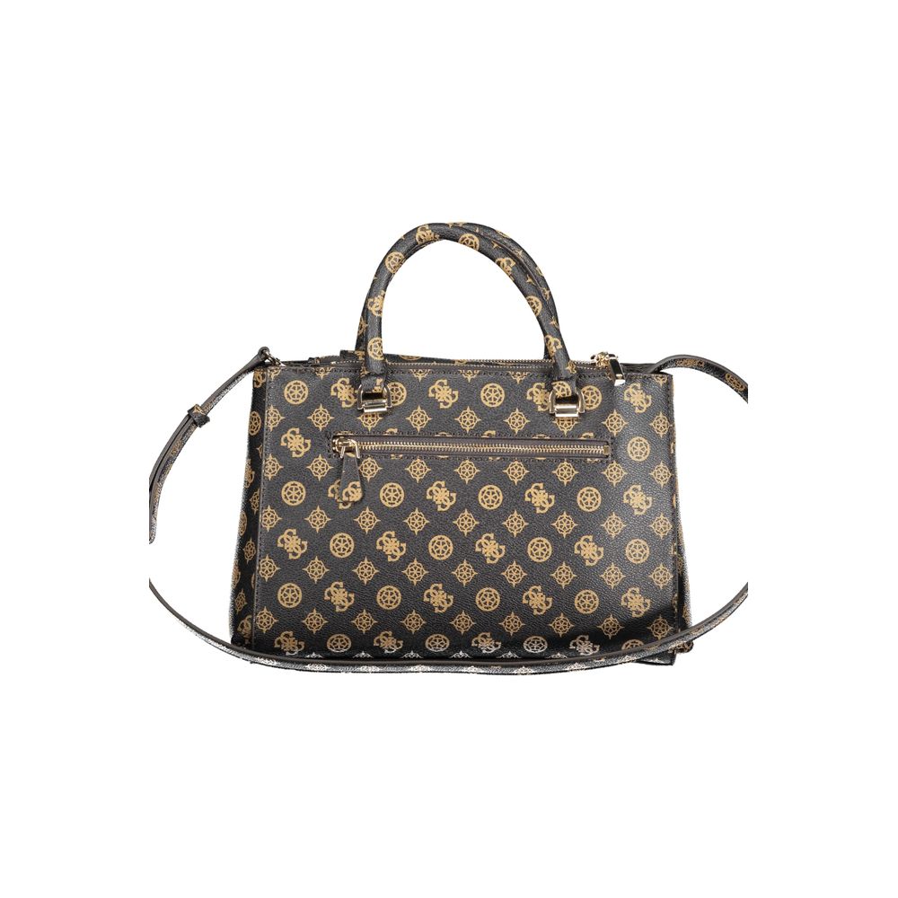 Brown Polyethylene Handbag - GLAMHUB BOUTIQUE 