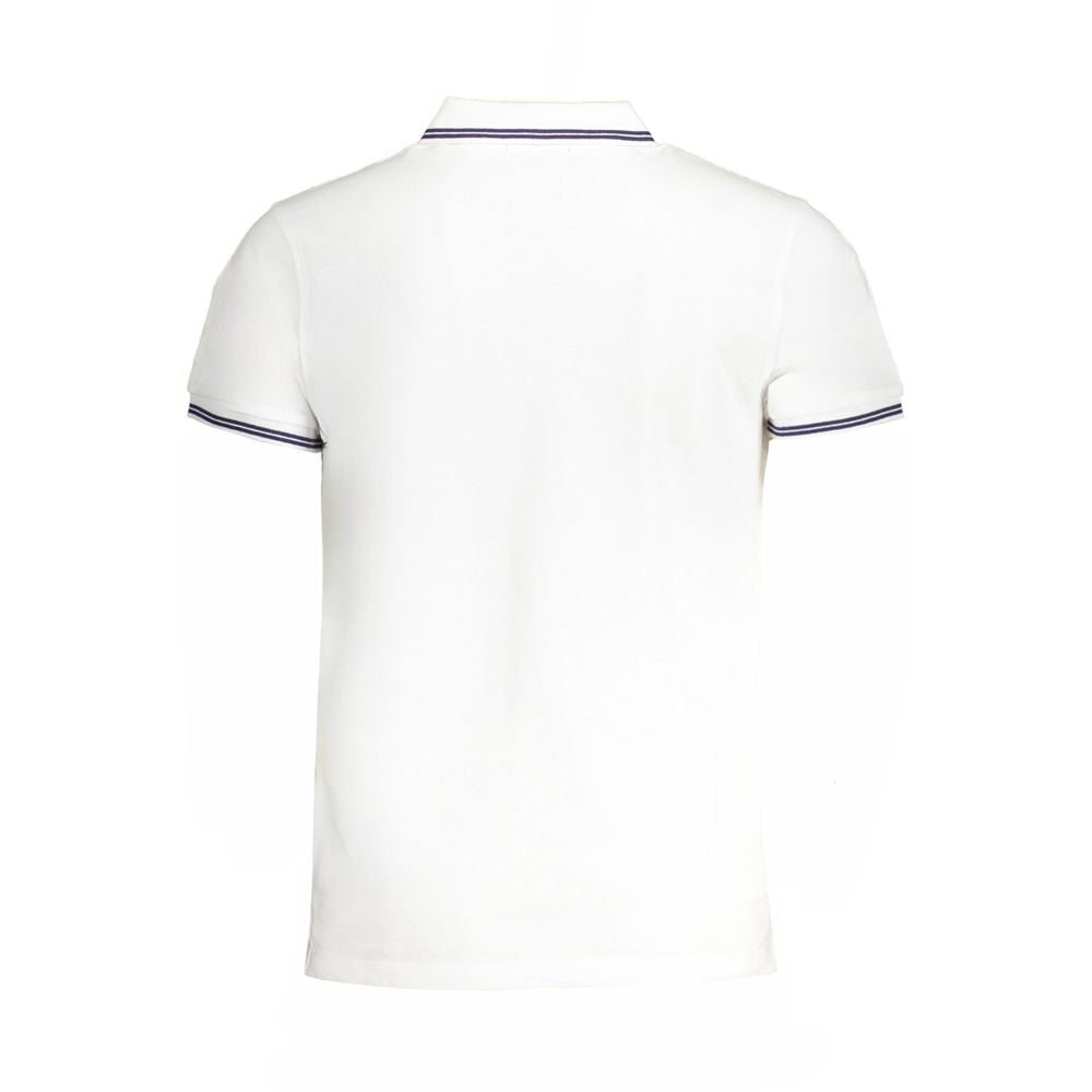 White Cotton Polo Shirt - GlamHub Luxury and Icon Brand Clothing