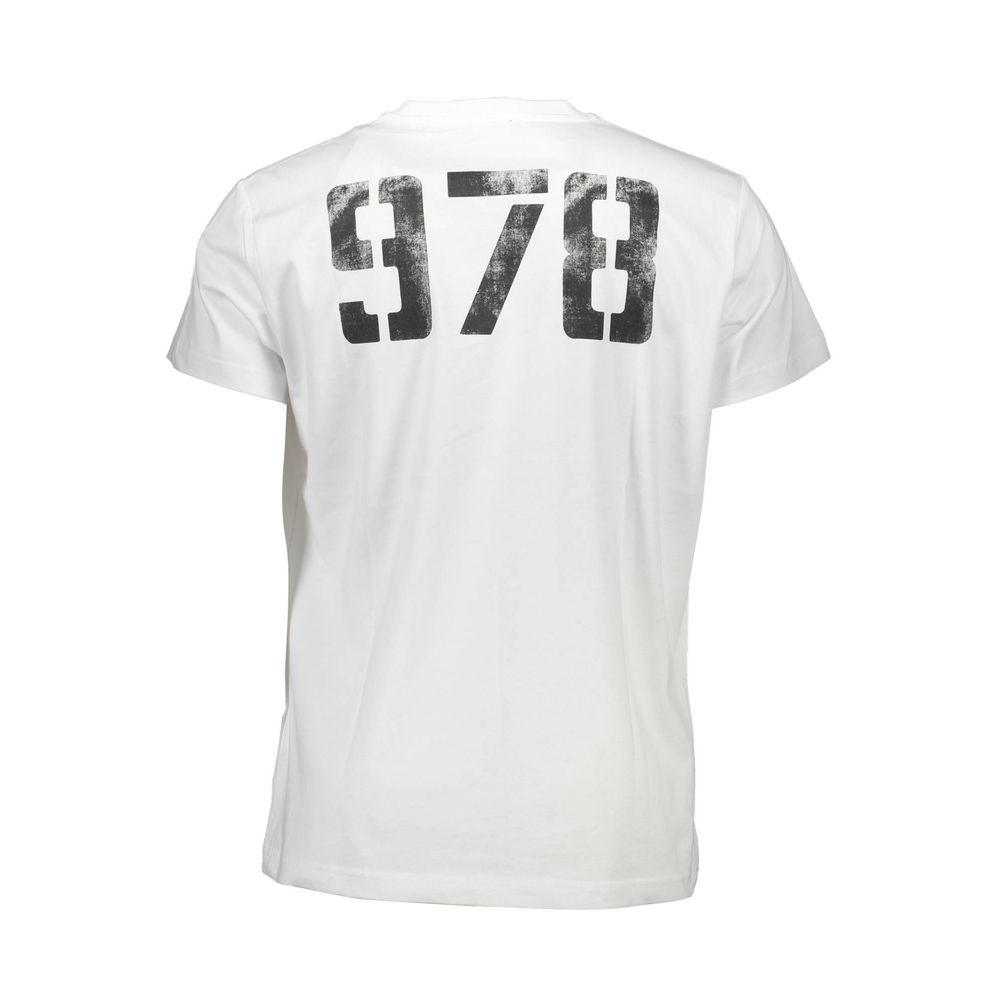 White Cotton Men T-Shirt - GLAMHUB BOUTIQUE 