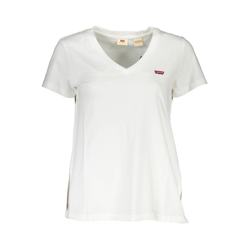 White Cotton Women T-Shirt - GLAMHUB BOUTIQUE 