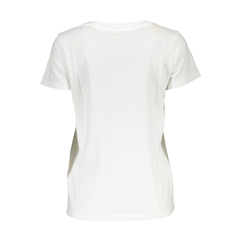 White Cotton Women T-Shirt - GLAMHUB BOUTIQUE 