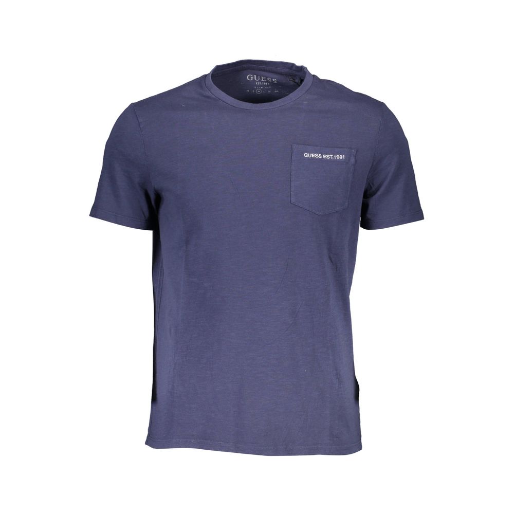 Blue Cotton Men T-Shirt - GLAMHUB BOUTIQUE 