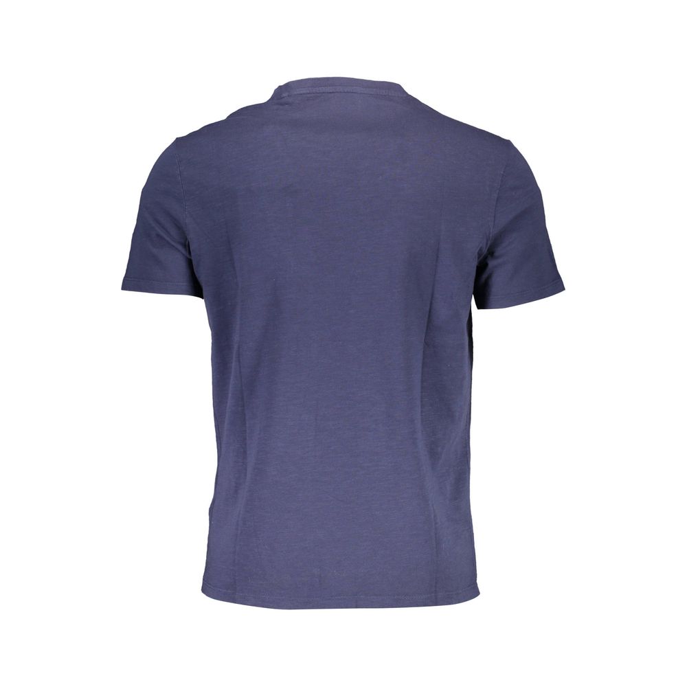 Blue Cotton Men T-Shirt - GLAMHUB BOUTIQUE 