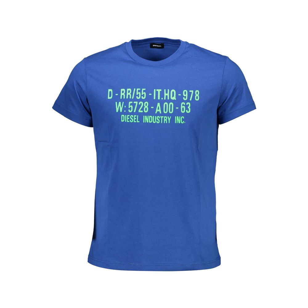 Blue Cotton Men T-Shirt - GLAMHUB BOUTIQUE 