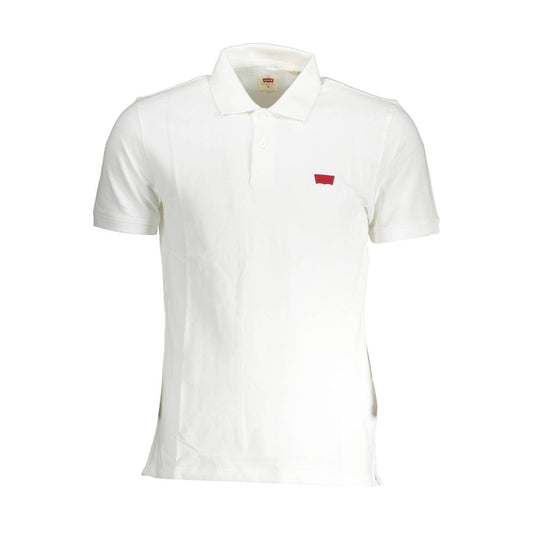 White Cotton Men Polo - GLAMHUB BOUTIQUE 