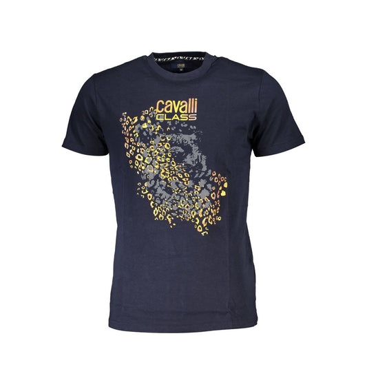 Blue Cotton T-Shirt - GlamHub Luxury and Icon Brand Clothing