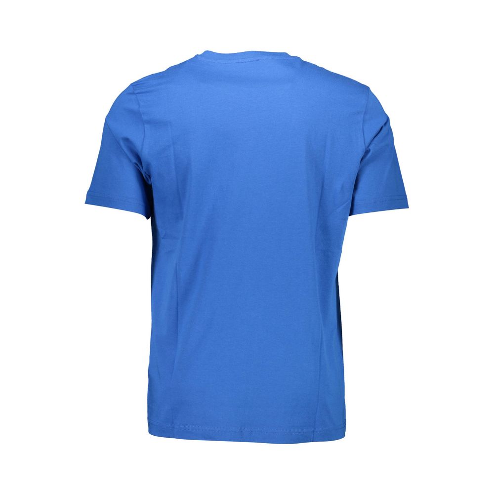 Blue Cotton Men T-Shirt - GLAMHUB BOUTIQUE 