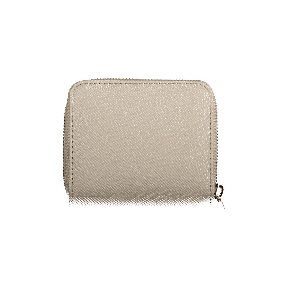 Beige Polyethylene Wallet - GLAMHUB BOUTIQUE 