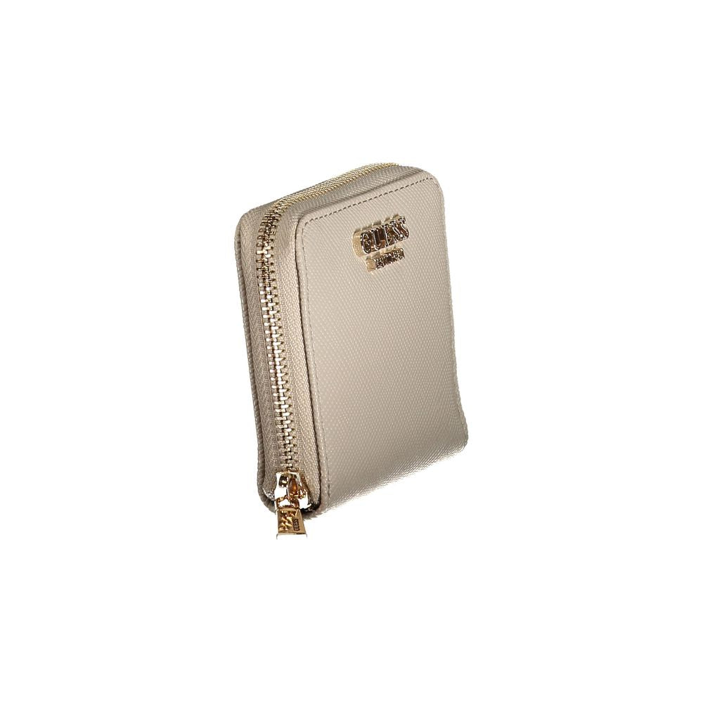 Beige Polyethylene Wallet - GLAMHUB BOUTIQUE 