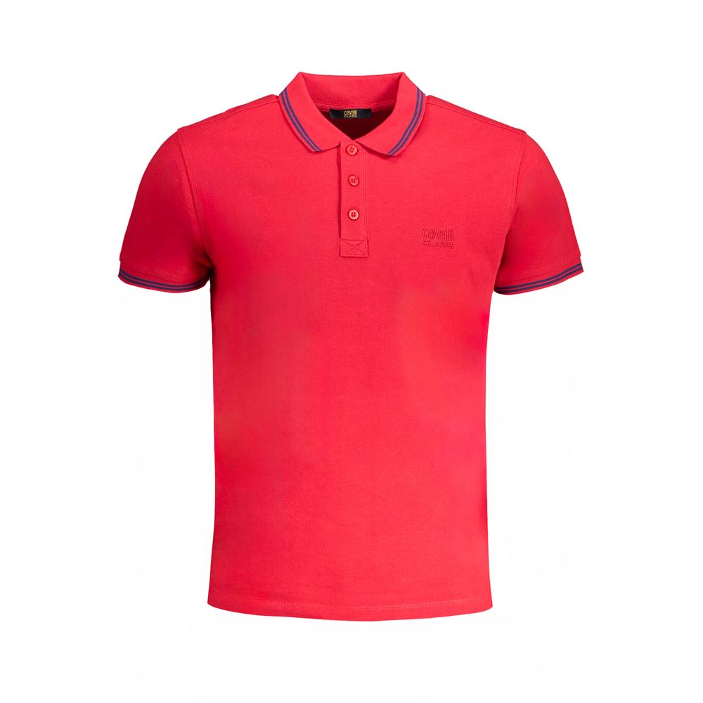 Red Cotton Polo Shirt - GlamHub Luxury and Icon Brand Clothing