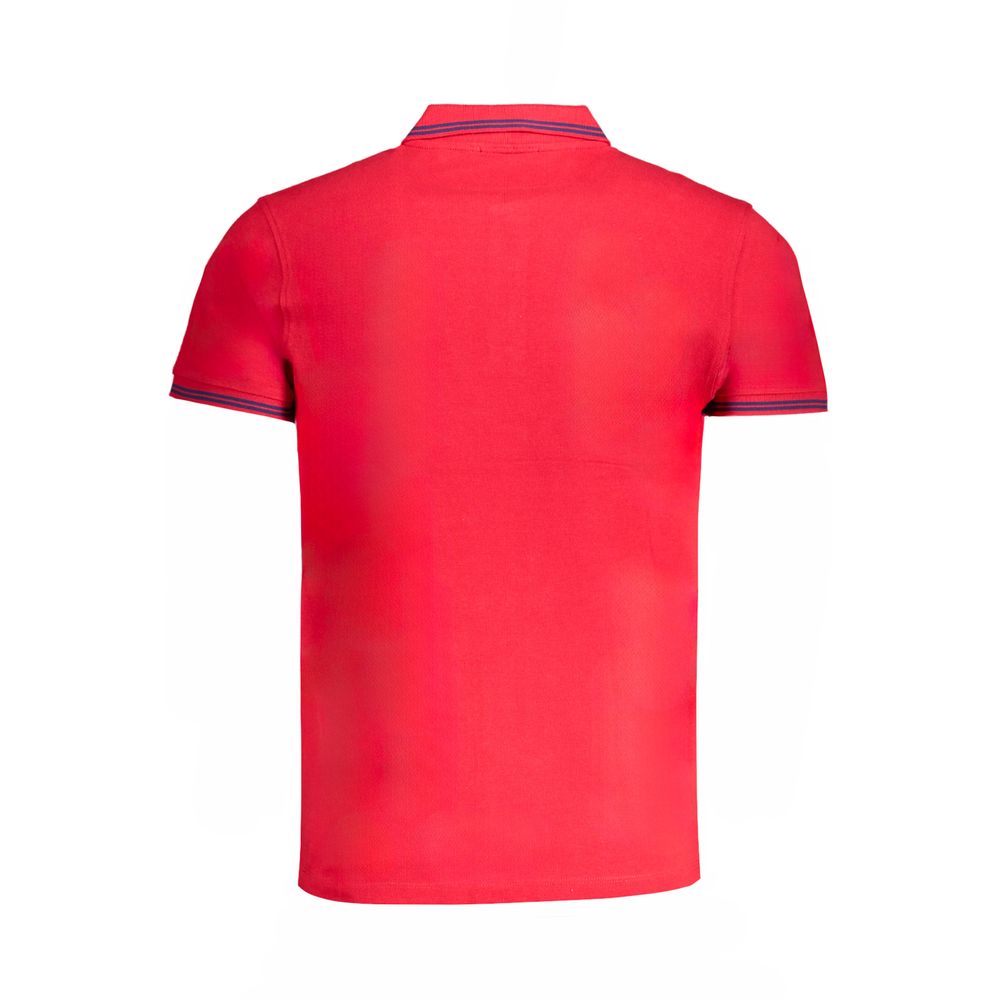 Red Cotton Polo Shirt - GlamHub Luxury and Icon Brand Clothing