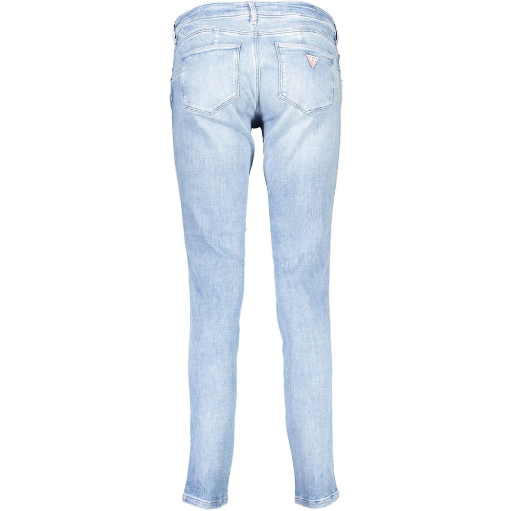 Light Blue Cotton Women Jeans - GLAMHUB BOUTIQUE 