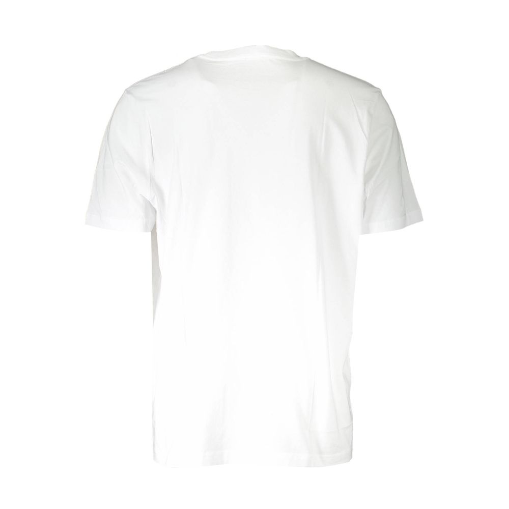 White Cotton Men T-Shirt - GLAMHUB BOUTIQUE 