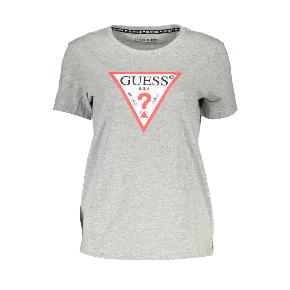 Gray Cotton Women T-Shirt - GLAMHUB BOUTIQUE 