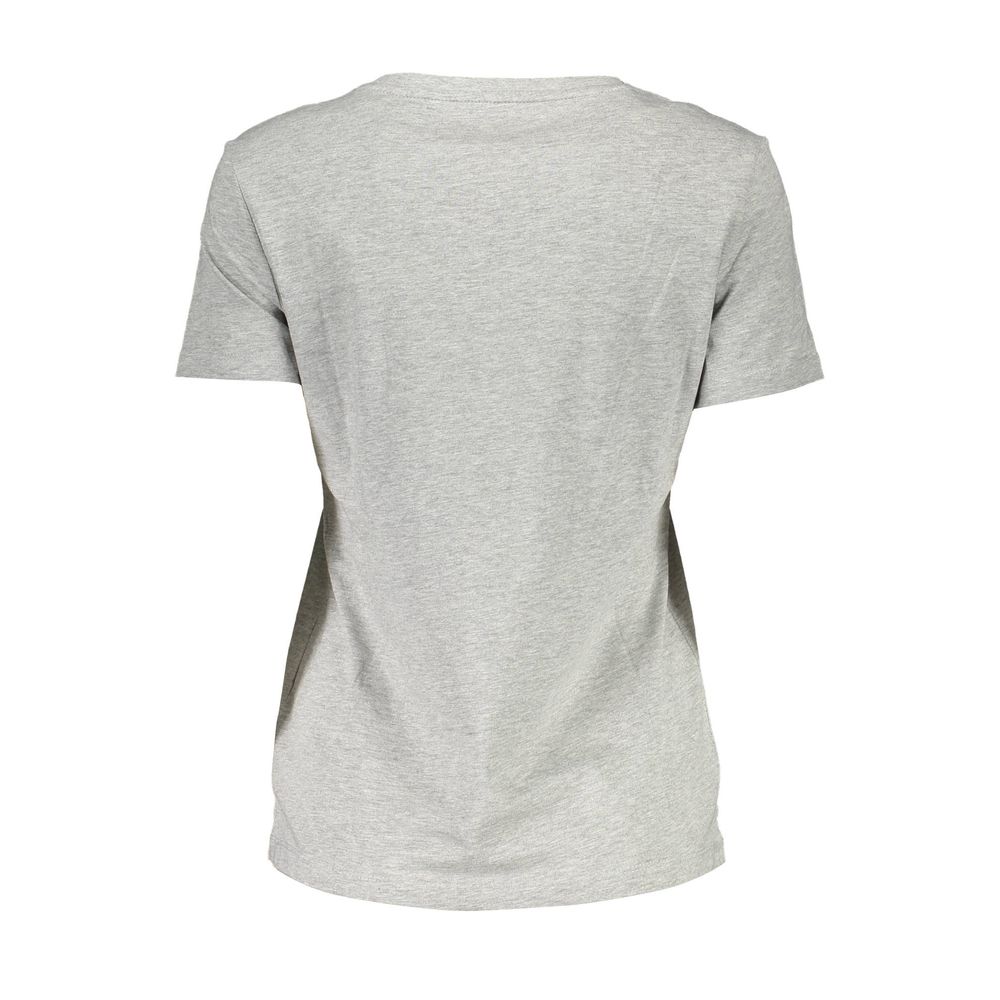 Gray Cotton Women T-Shirt - GLAMHUB BOUTIQUE 