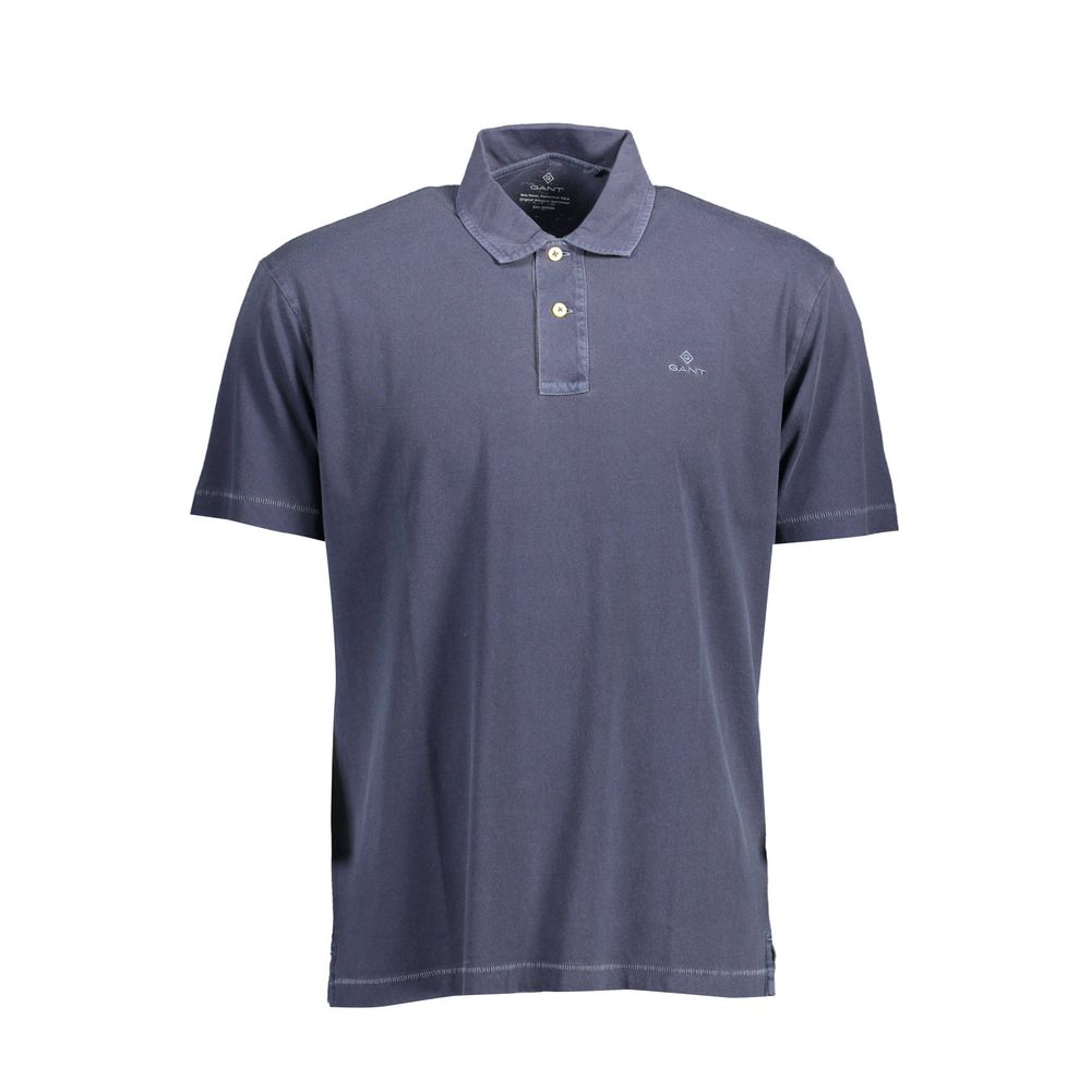 Blue Cotton Men Polo Shirt - GlamHub Luxury and Icon Brand Clothing