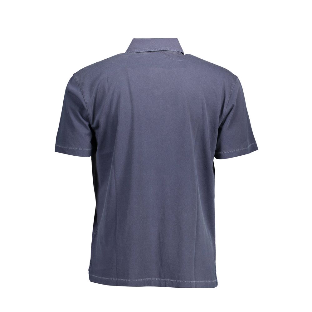 Blue Cotton Men Polo Shirt - GlamHub Luxury and Icon Brand Clothing