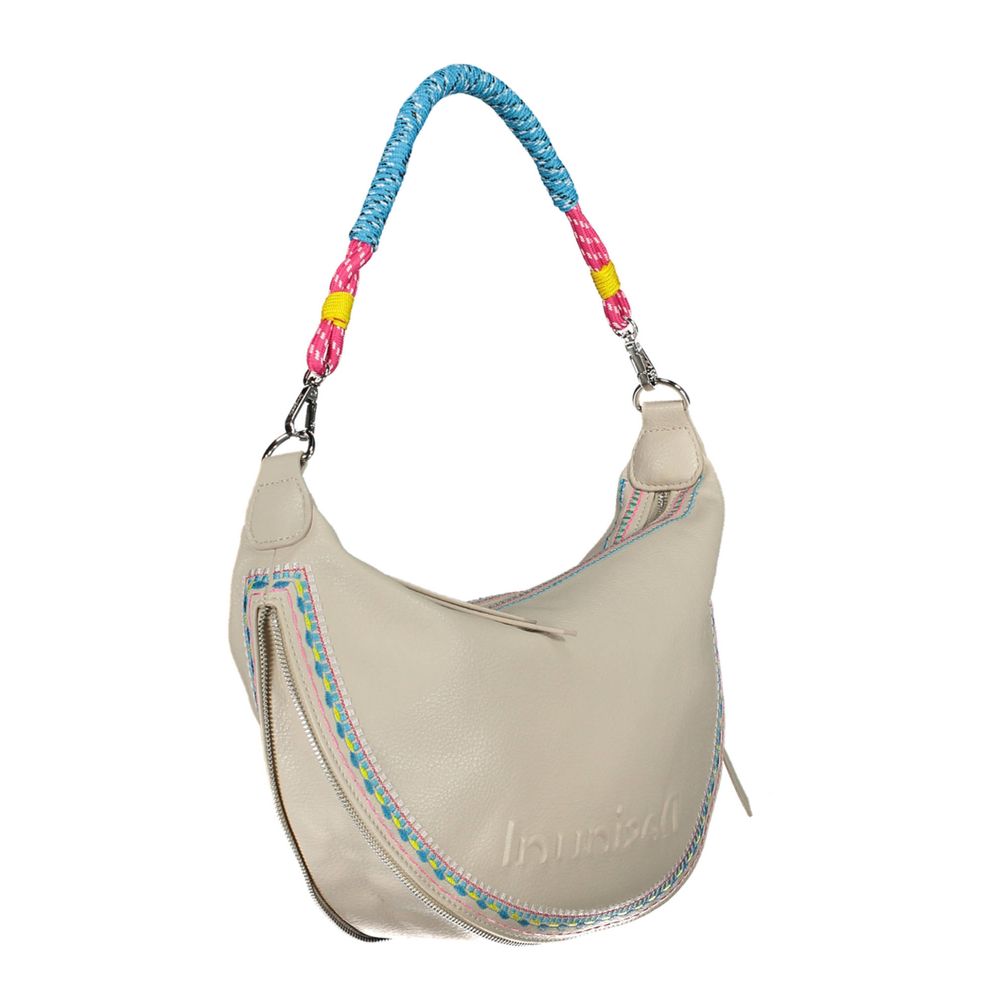 White Polyethylene Women Handbag