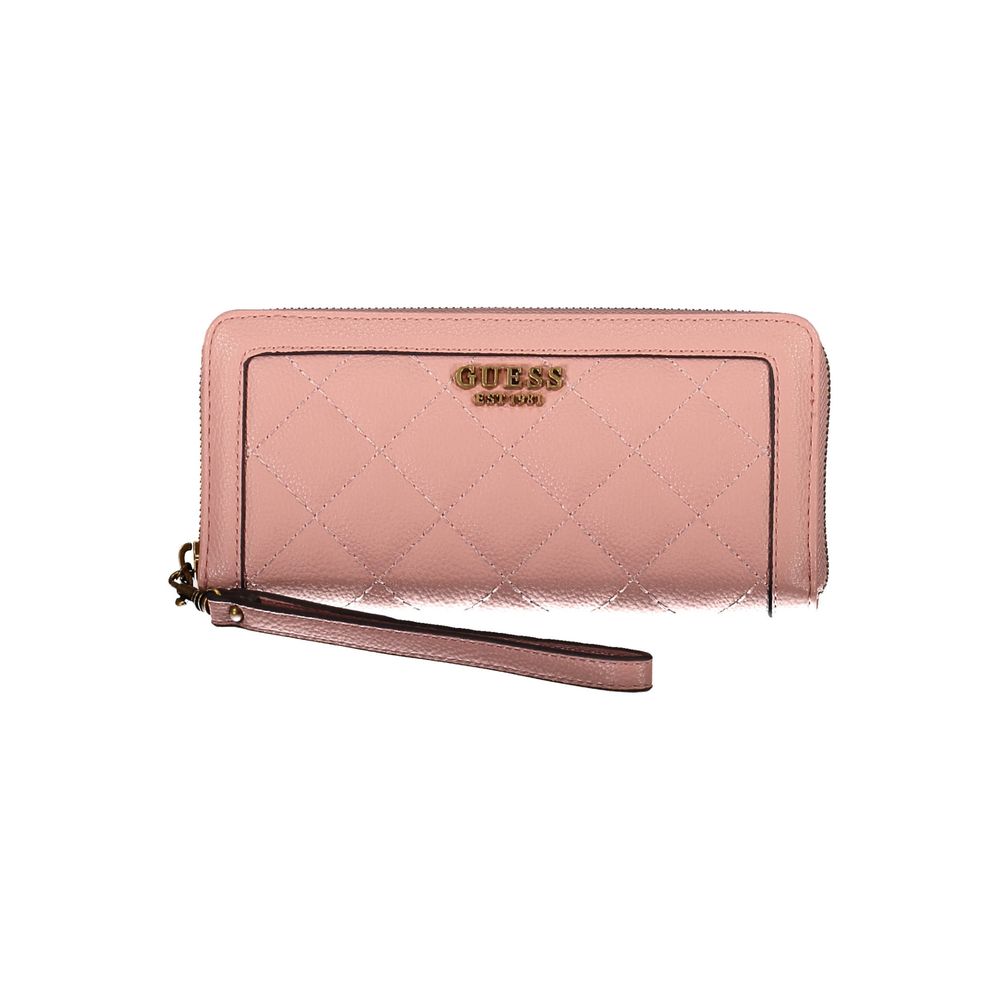 Pink Polyethylene Women Wallet - GLAMHUB BOUTIQUE 