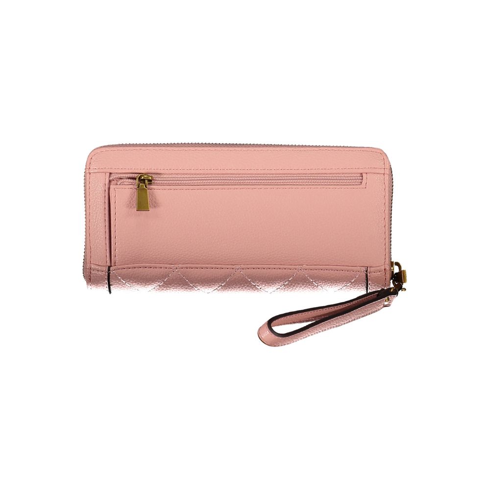 Pink Polyethylene Women Wallet - GLAMHUB BOUTIQUE 