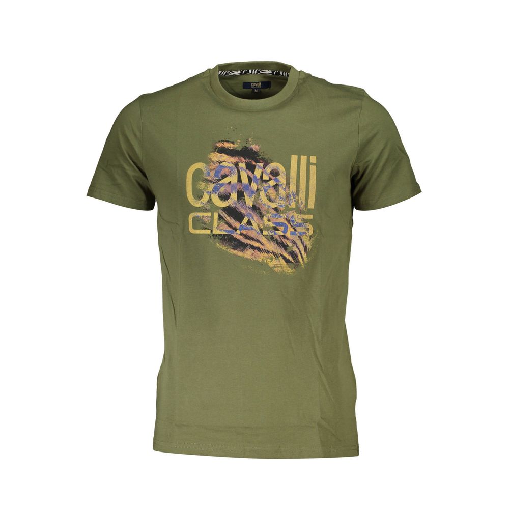 Green Cotton T-Shirt - GlamHub Luxury and Icon Brand Clothing