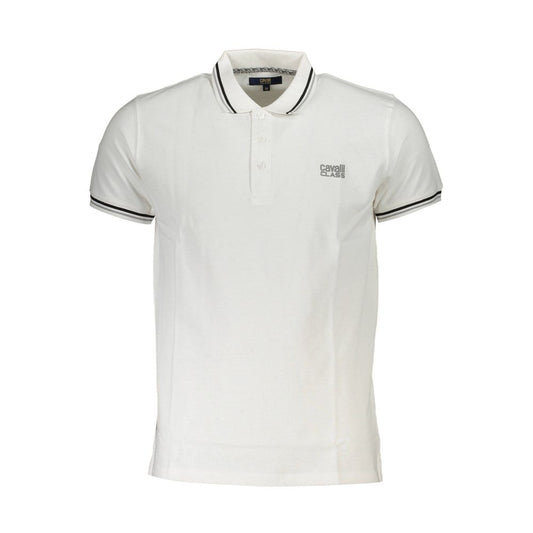 White Cotton Polo Shirt - GlamHub Luxury and Icon Brand Clothing