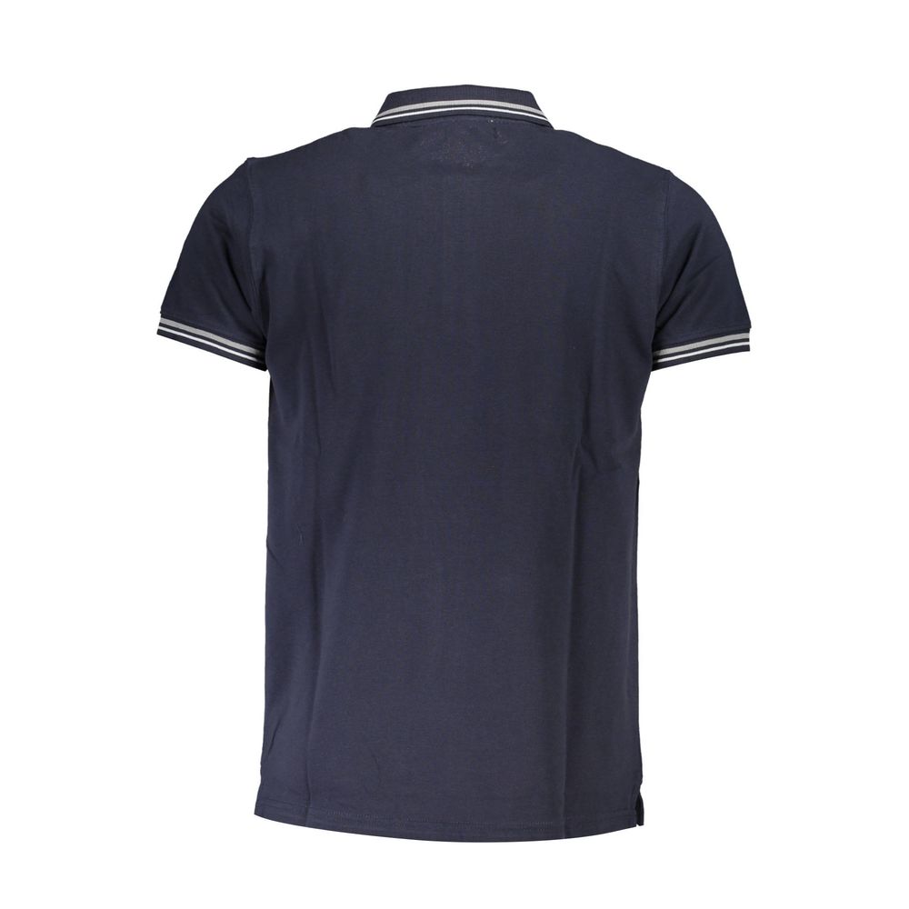 Blue Cotton Polo Shirt - GlamHub Luxury and Icon Brand Clothing