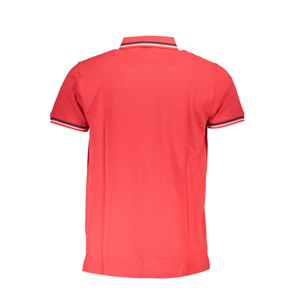 Red Cotton Polo Shirt - GlamHub Luxury and Icon Brand Clothing