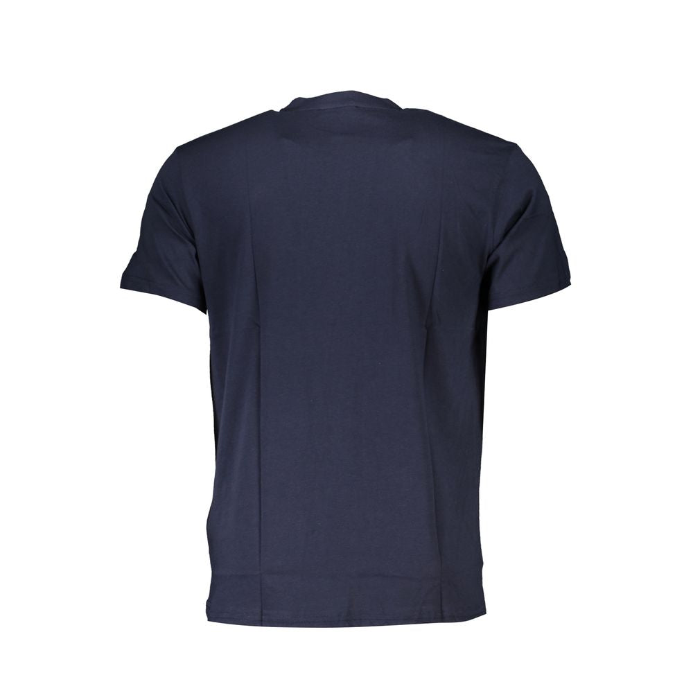 Blue Cotton T-Shirt - GlamHub Luxury and Icon Brand Clothing