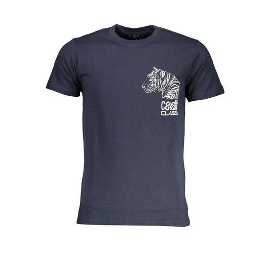 Blue Cotton T-Shirt - GlamHub Luxury and Icon Brand Clothing