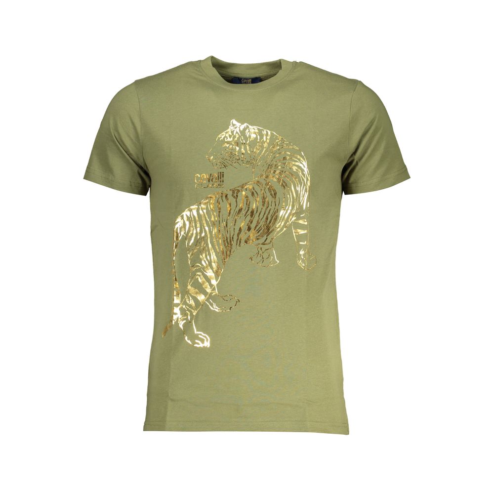 Green Cotton T-Shirt - GlamHub Luxury and Icon Brand Clothing