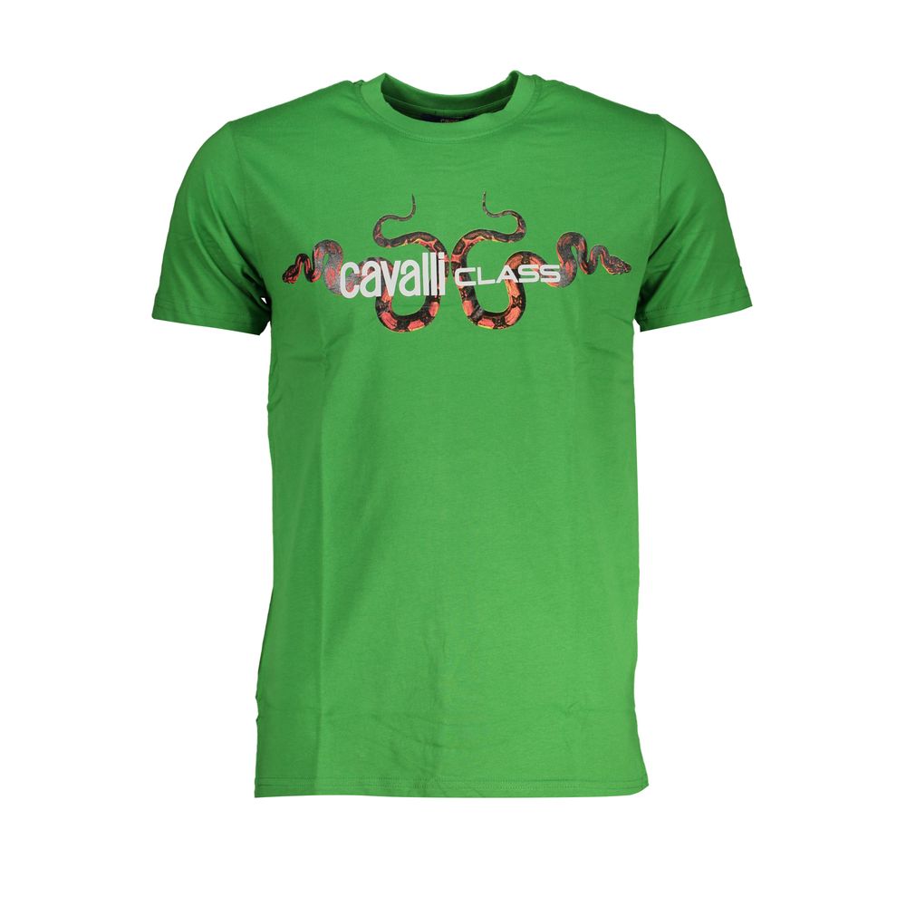 Green Cotton T-Shirt - GlamHub Luxury and Icon Brand Clothing