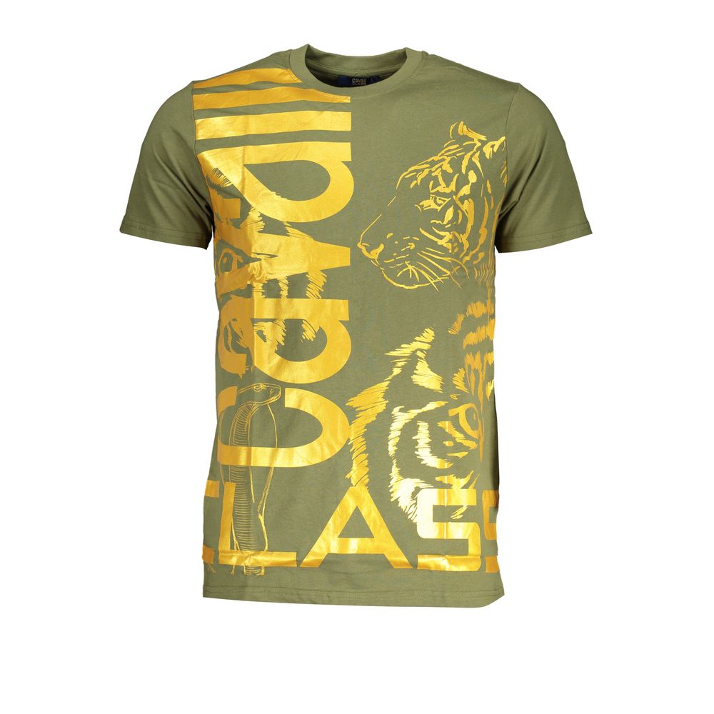 Green Cotton T-Shirt - GlamHub Luxury and Icon Brand Clothing