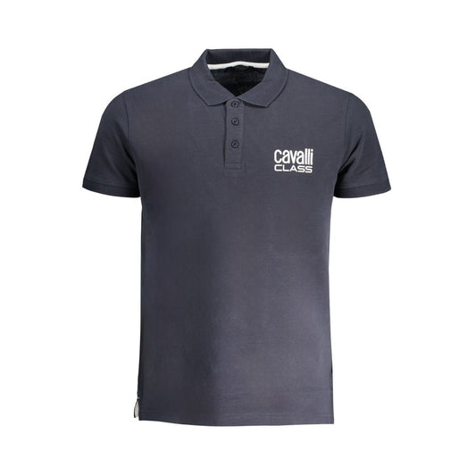 Blue Cotton Polo Shirt - GlamHub Luxury and Icon Brand Clothing