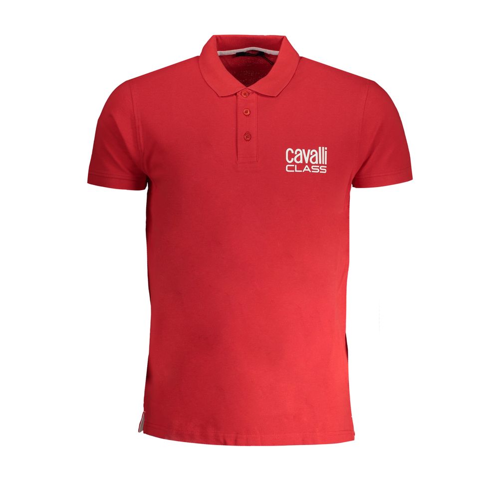 Red Cotton Polo Shirt - GlamHub Luxury and Icon Brand Clothing