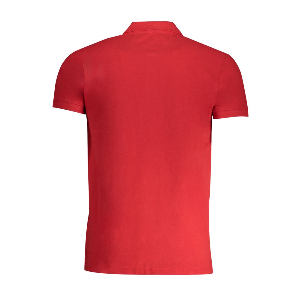 Red Cotton Polo Shirt - GlamHub Luxury and Icon Brand Clothing