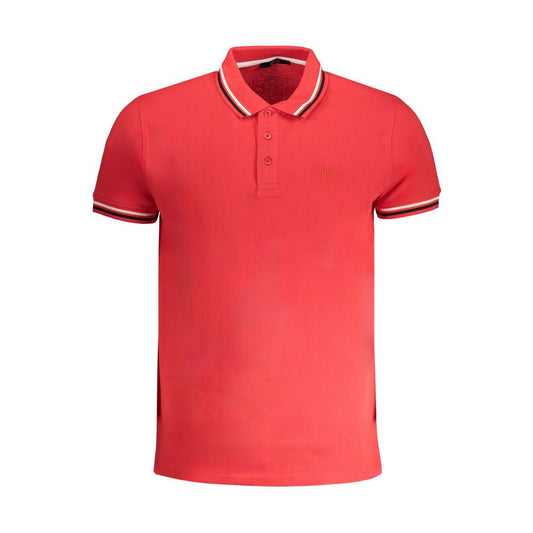 Red Cotton Polo Shirt - GlamHub Luxury and Icon Brand Clothing