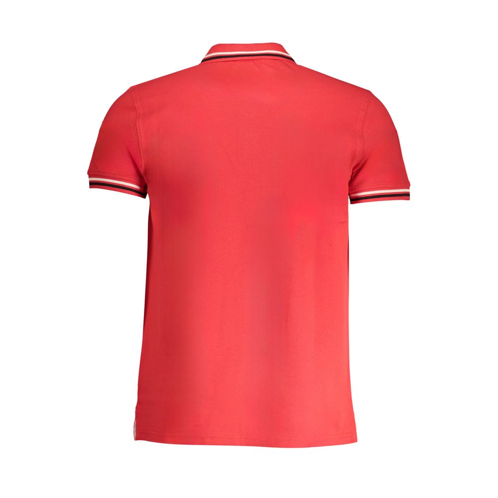 Red Cotton Polo Shirt - GlamHub Luxury and Icon Brand Clothing