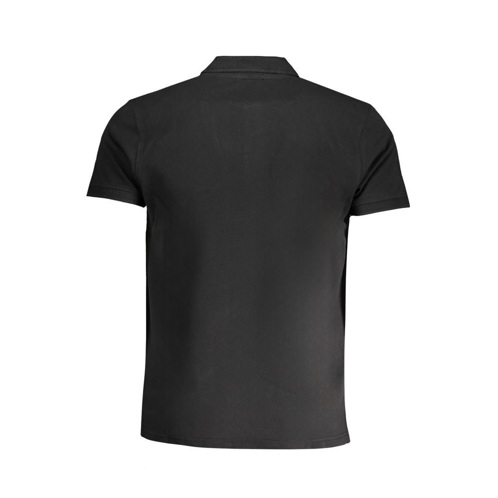 Black Cotton Polo Shirt - GlamHub Luxury and Icon Brand Clothing