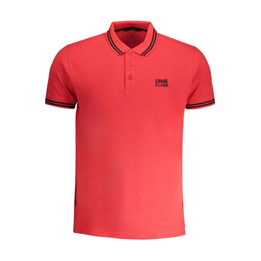 Red Cotton Polo Shirt - GlamHub Luxury and Icon Brand Clothing