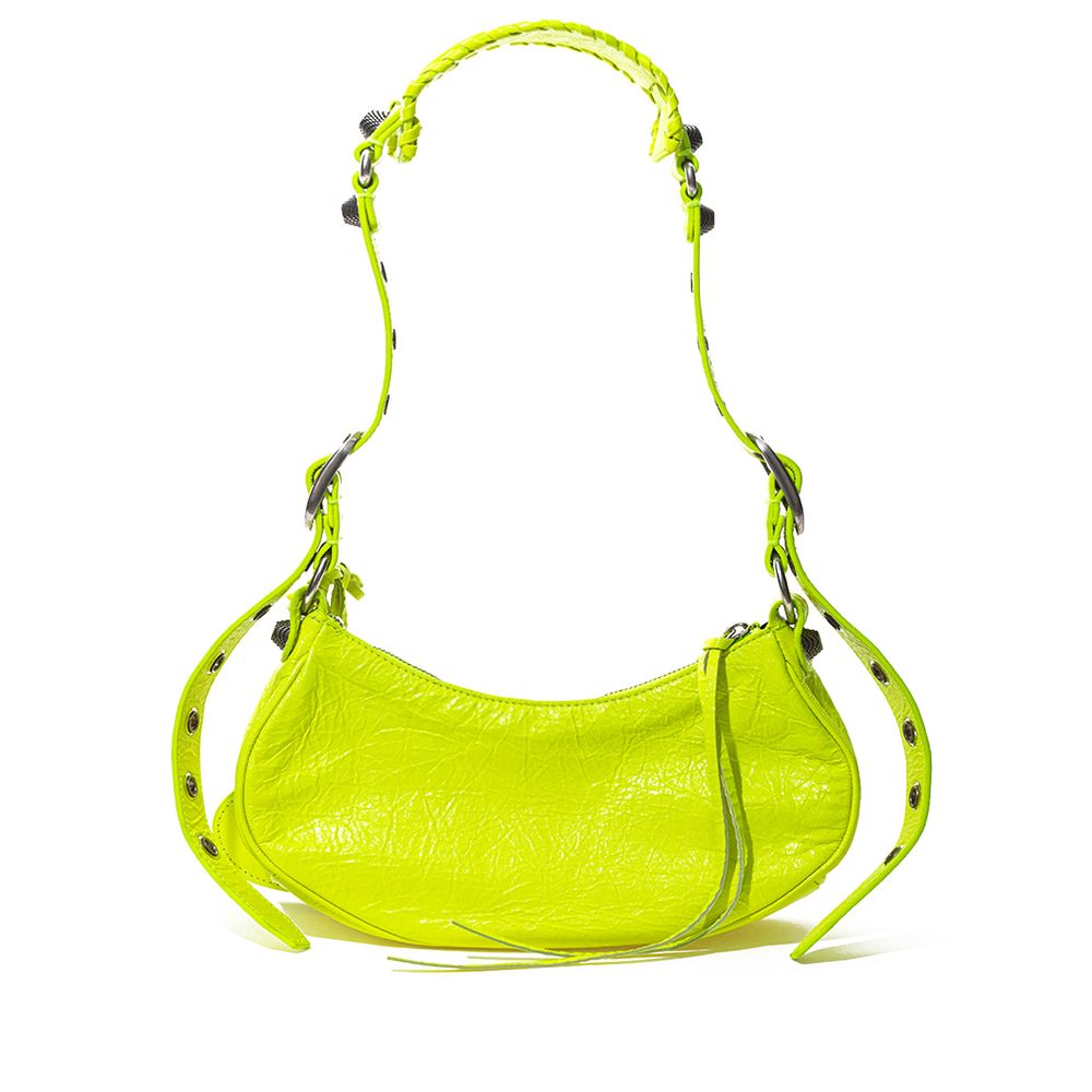 Sunny Yellow Leather Handbag Treasure - GLAMHUB BOUTIQUE 