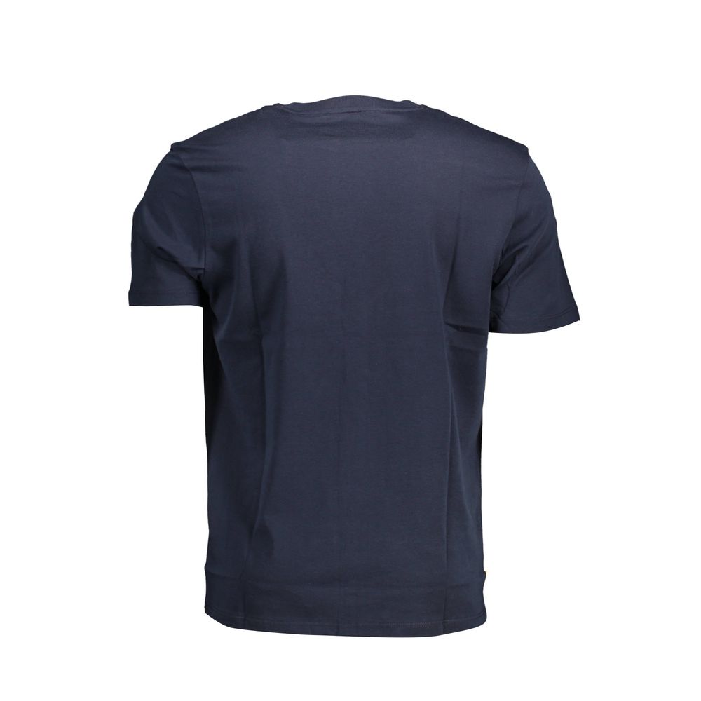 Blue Cotton Men T-Shirt - GlamHub Luxury and Icon Brand Clothing