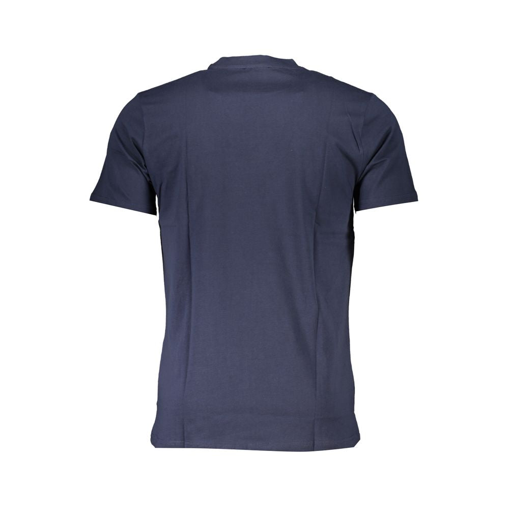 Blue Cotton T-Shirt - GlamHub Luxury and Icon Brand Clothing