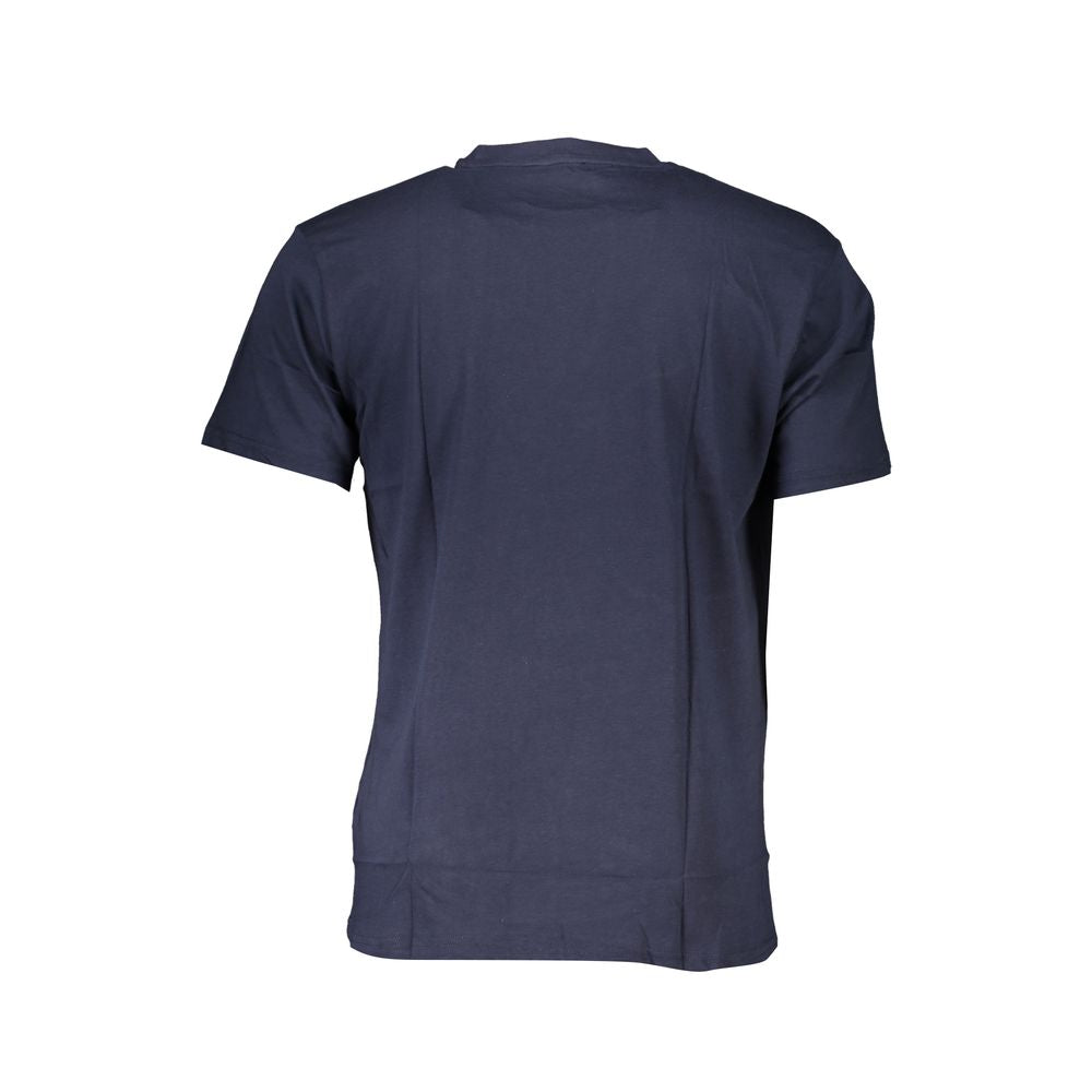 Blue Cotton T-Shirt - GlamHub Luxury and Icon Brand Clothing