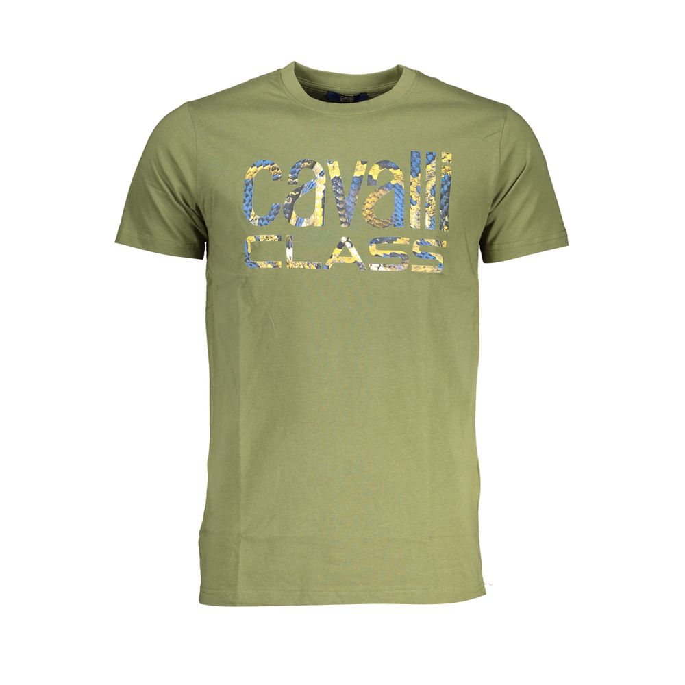 Green Cotton T-Shirt - GlamHub Luxury and Icon Brand Clothing