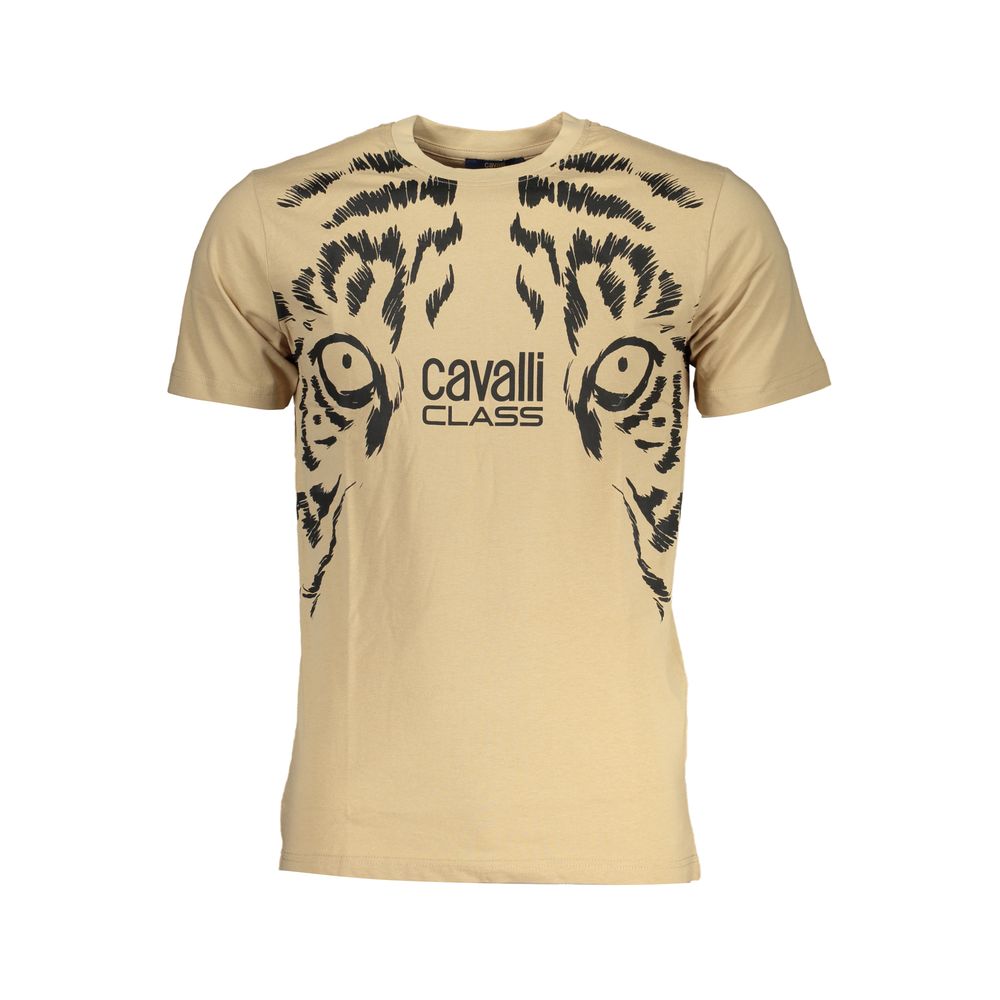 Beige Cotton T-Shirt - GlamHub Luxury and Icon Brand Clothing