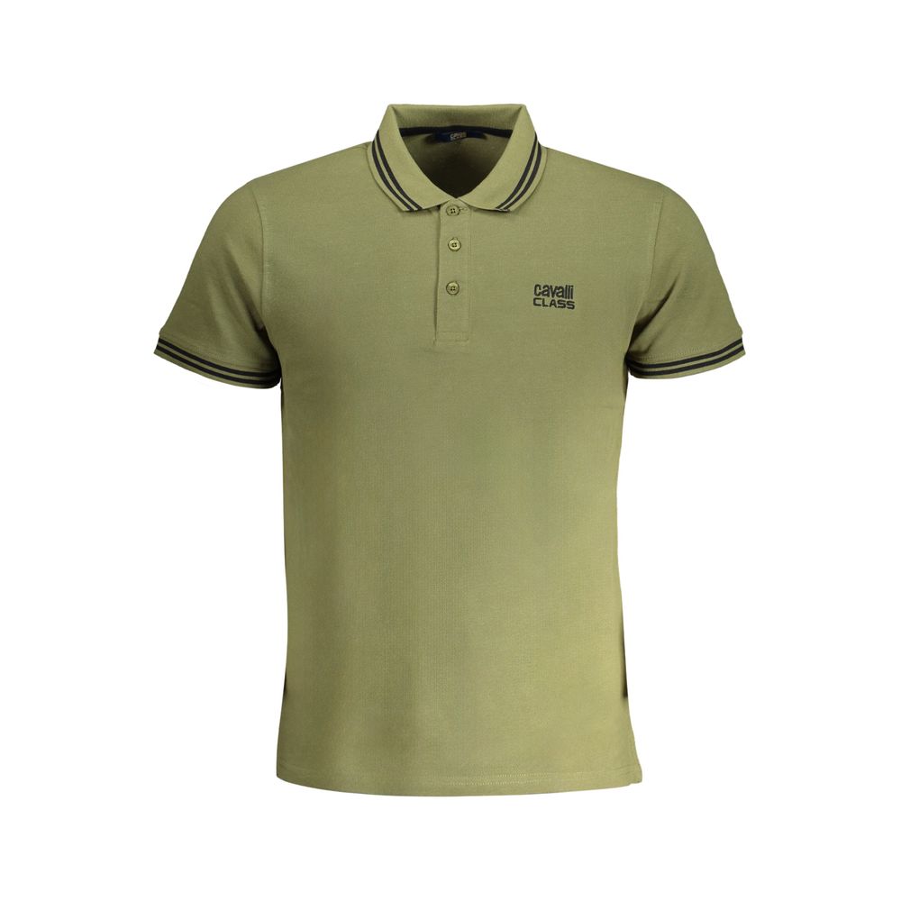 Green Cotton Polo Shirt - GlamHub Luxury and Icon Brand Clothing